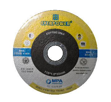 Vágókorong inoxhoz 125*1.6*22